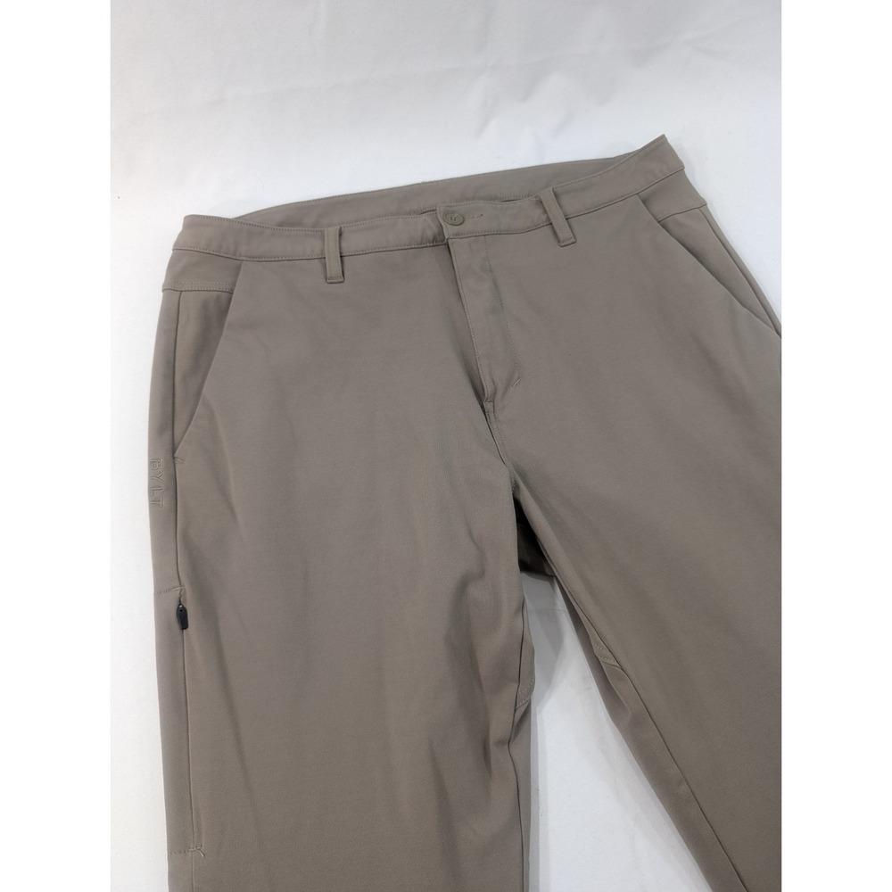 BYLT Premium Basics Everyday Pant 2.0 Slim Fit 36x30 (38 Tag) Beige  Stretch EUC
